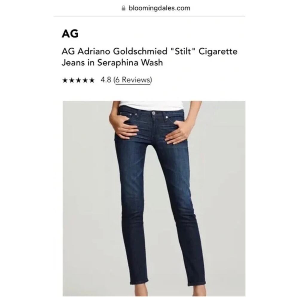 AG Adriano Goldschmied Stilt Cigarette Jeans NWT Medium Wash Size 26